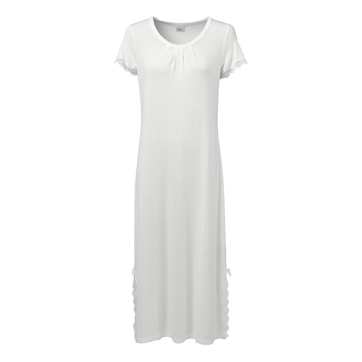 Short Sleeve Night Gown Off White