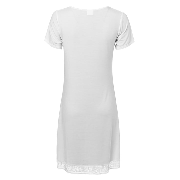 Short Sleeve Night Dress Off White