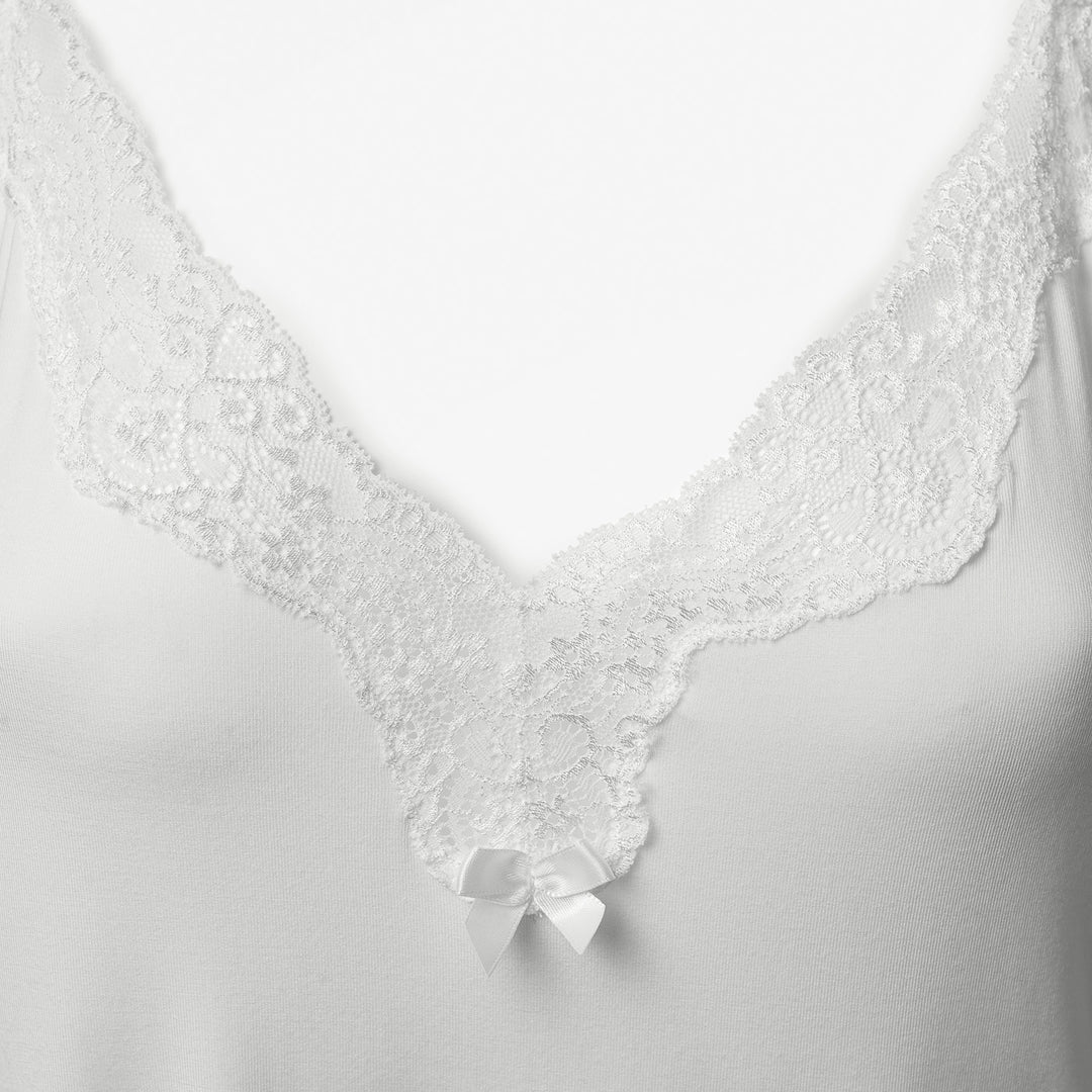 Sleeveless Night Dress Off White