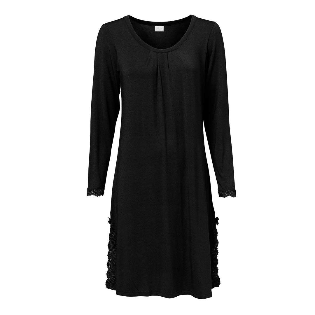 Long Sleeve Night Dress Black
