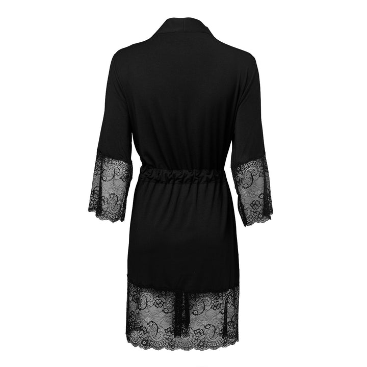 Lace Robe Black