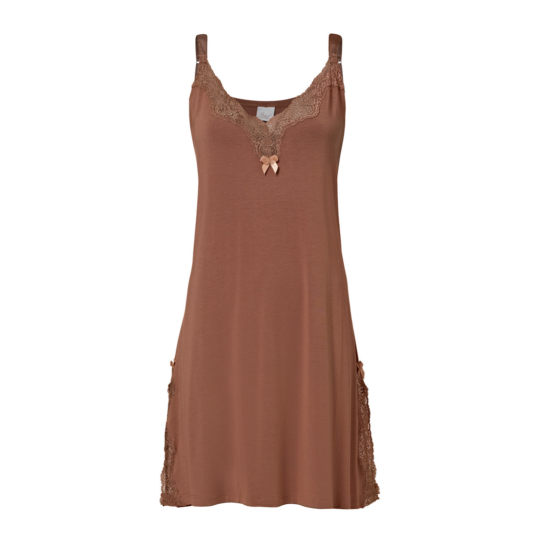 Spaghetti Strap Night Dress Coffee