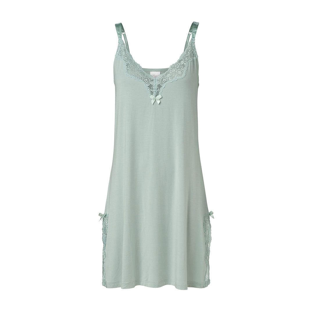 Spaghetti Strap Night Dress Pale Green