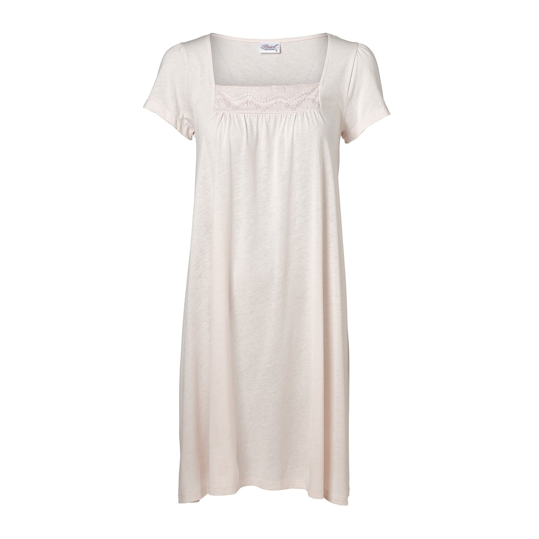 Short Sleeve Night Dress Light Pink