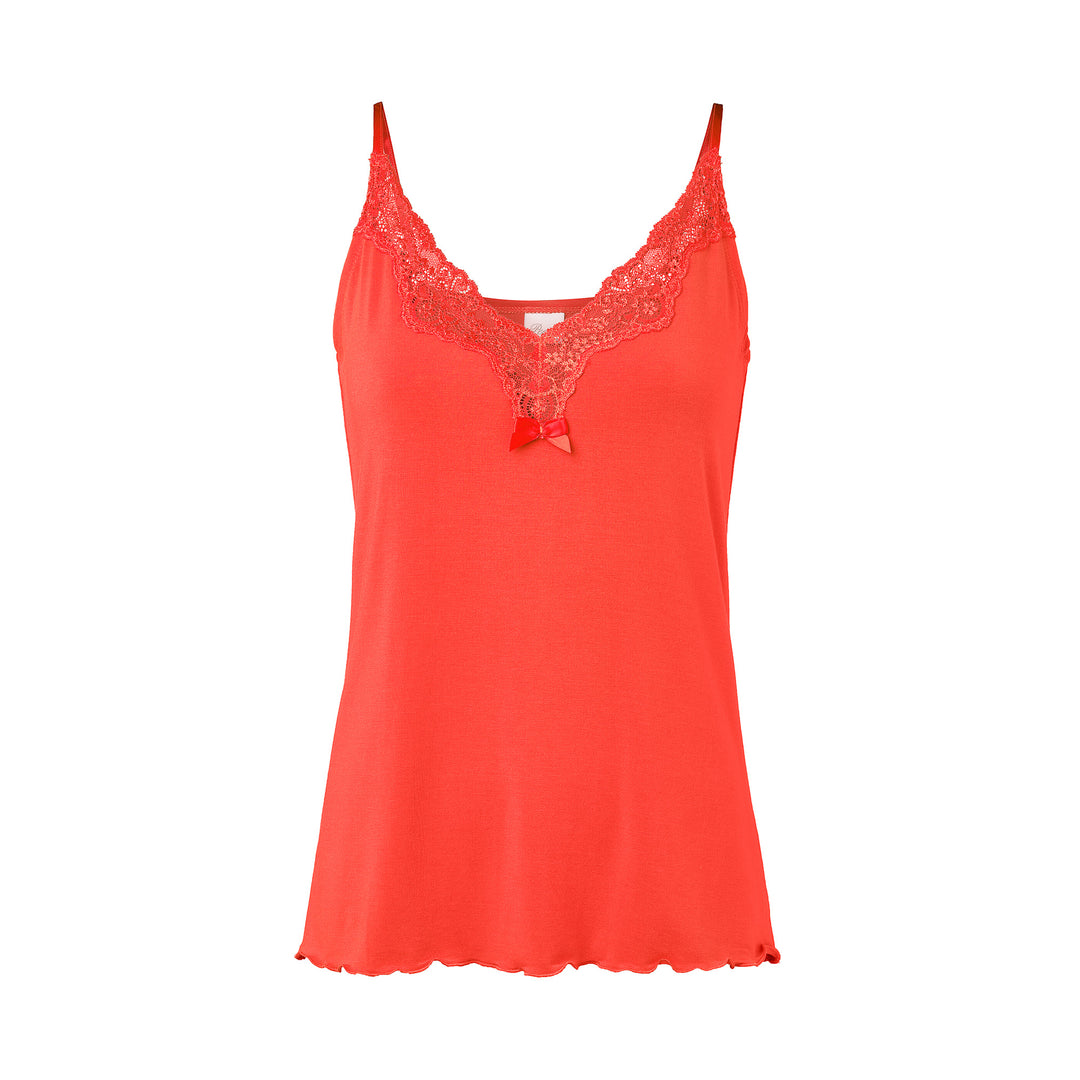 Spaghetti Strap Top Poppy Red