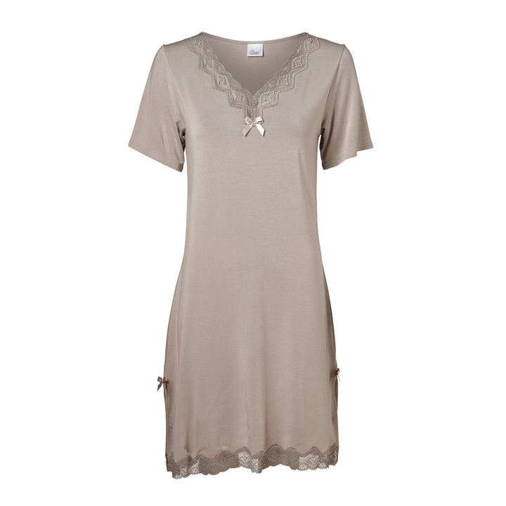Short Sleeve Night Dress Cashmere