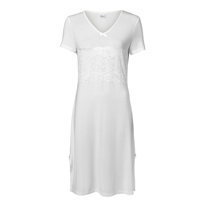 Short Sleeve Night Dress W Lace
