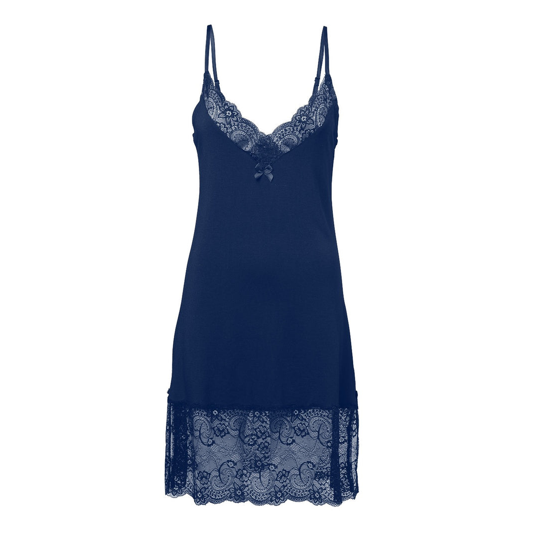 Spaghetti Strap Lace Night Dress Navy