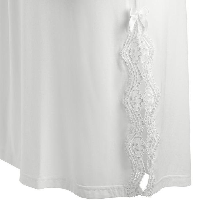 Short Sleeve Night Gown Off White