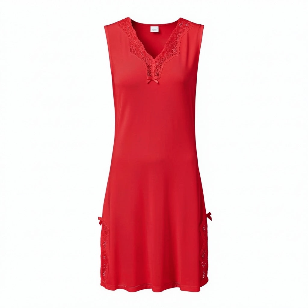 Sleeveless Night Dress Red Dream
