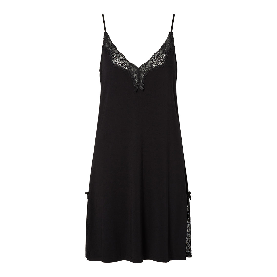 Spaghetti Strap Night Dress Black