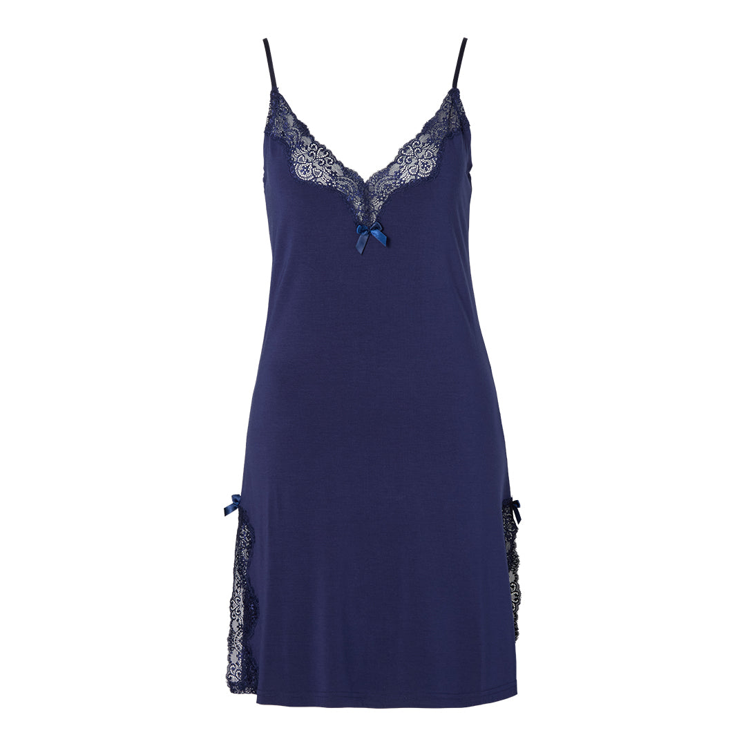 Spaghetti Strap Night Dress Navy