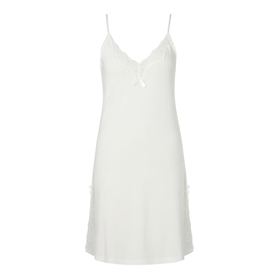 Spaghetti Strap Night Dress Off White
