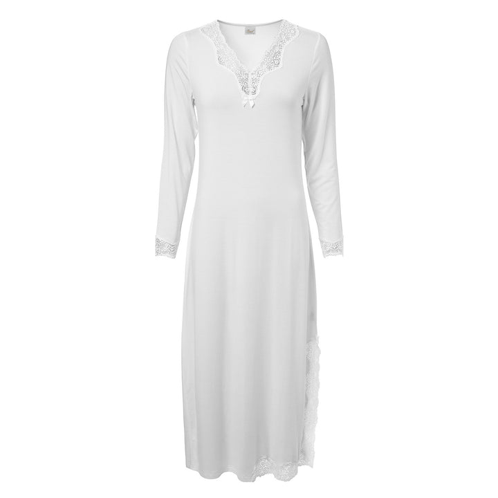 Long Sleeve Night Gown Off white